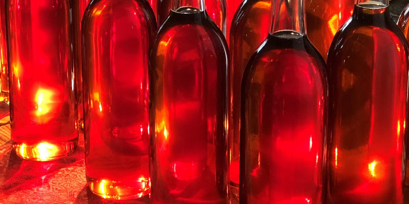 Glass bottles are the best containers for pure Vermont maple syrup