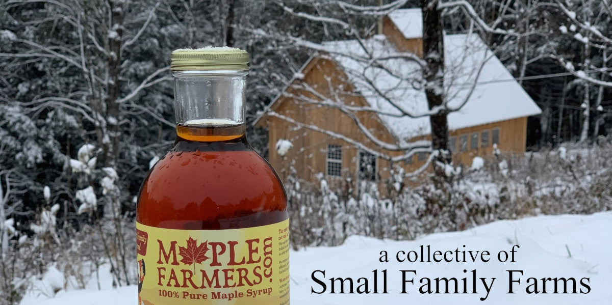 pure Vermont maple syrup from small family farms