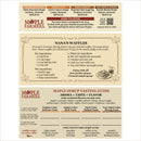 Maple Farmers Vermont Sugarhouse Sampler maple syrup tasting guide and recipe card
