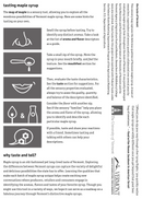 Maple Syrup Tasting Guides