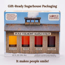 Vermont sugarhouse maple syrup sampler from Maple Farmers - complete tasting kit from small family farms - gift ready