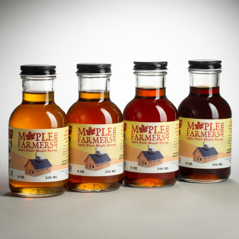 Four half pints of pure maple syrup is a great way to enjoy the different flavors of maple syrup.